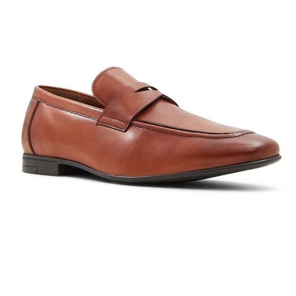 Aldo Wakith Men’s Cognac Wakith Penny Loafer - Size 7 - Picture 1 of 12